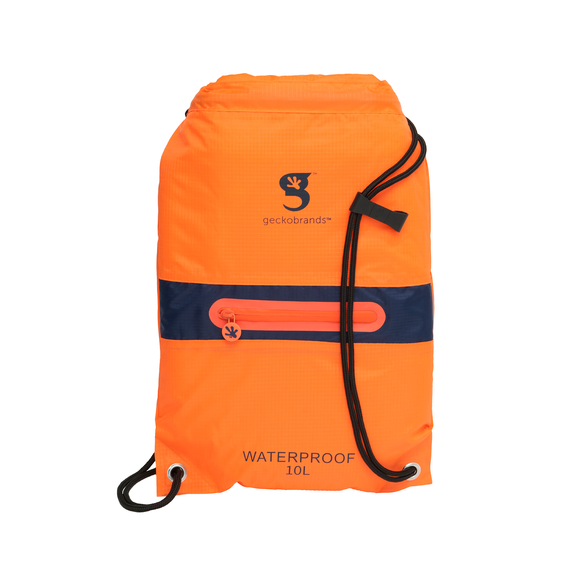 Geckobrands | 10L Waterproof Drawstring Backpack With Zip Pocket